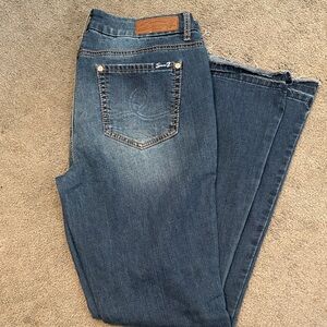 7 For All Mankind Dark Blue flare jeans